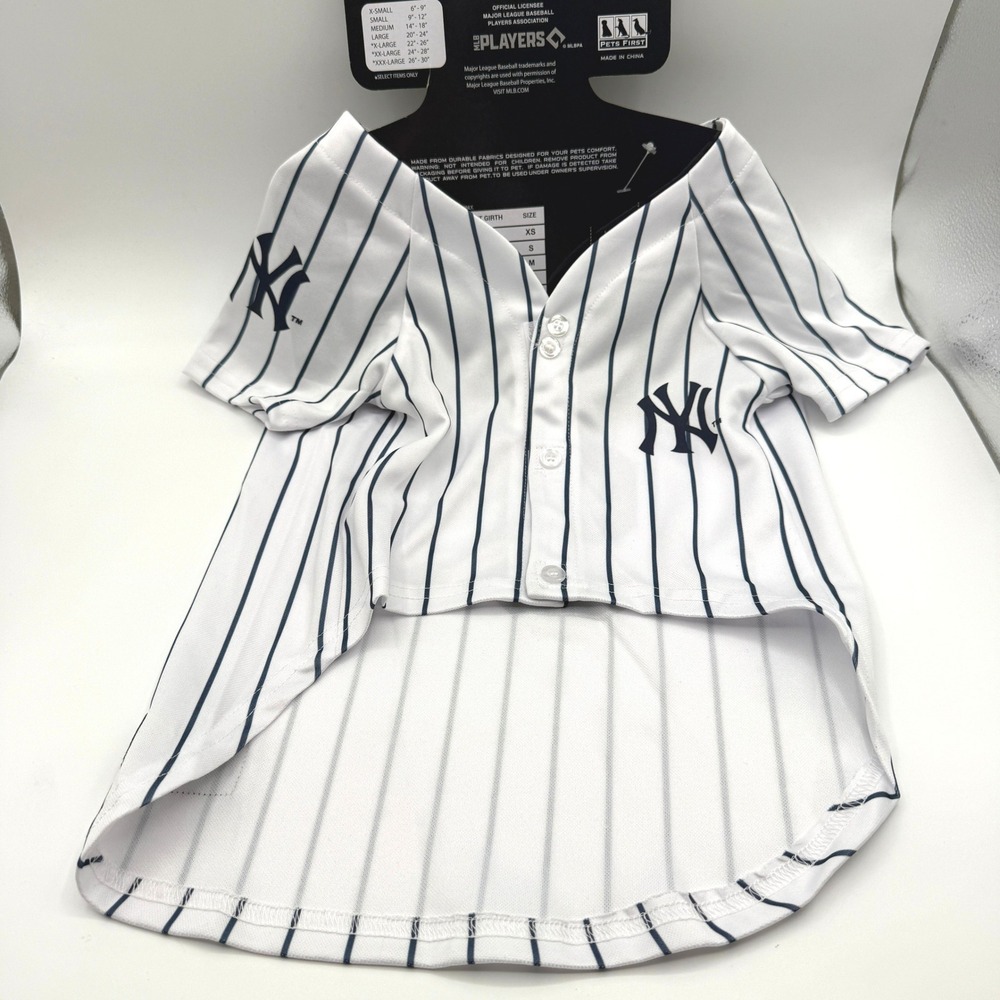 Pets First New York Yankees Pet Jersey Aaron Judge #99 Large White Pinstripe NEW - Picture 2 of 6